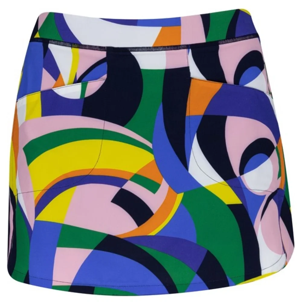 RLX Golf RLX Golf Aim 4 Way Print‎ Stretch 17 Inch Skort in Riviera Abstract